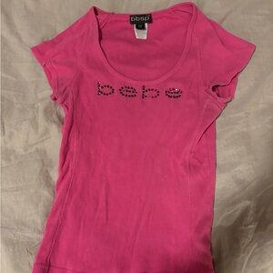 Bebe Fuchsia Short Sleeve Tee